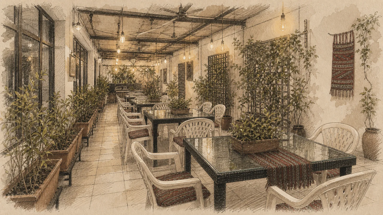 The Dining Hall at Al Fananin.