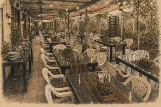An occasion setup inside Al Fananin Restaurant.